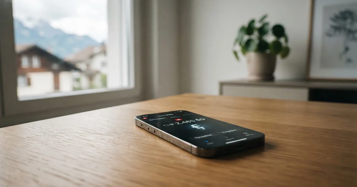 Okto Wallet App auf einem Smartphone mit CHF-Währungssymbol