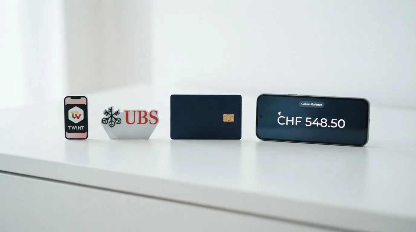 Drei nebeneinander angeordnete Symbole für TWINT, PostFinance und eine Kreditkarte auf weissem Hintergrund