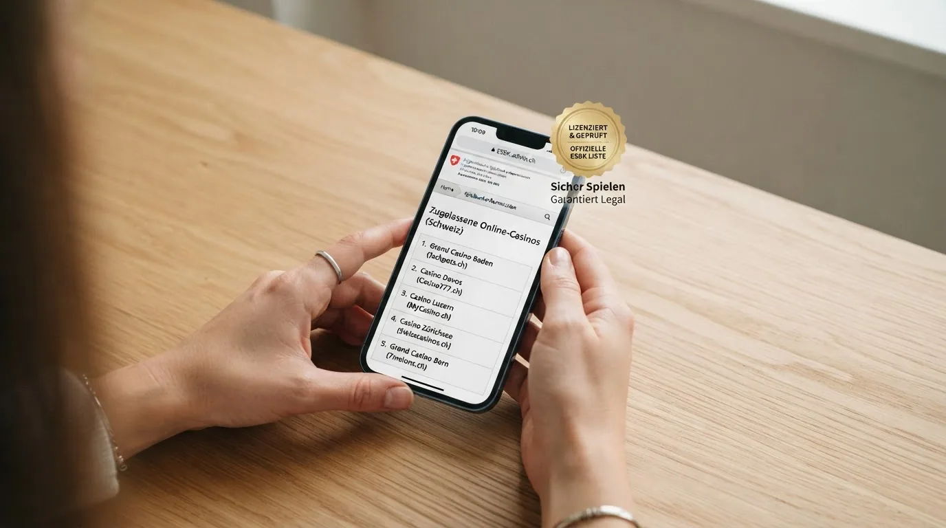 Offizielles ESBK-Logo oder Screenshot der ESBK-Online-Spielbanken-Liste mit hervorgehobenen Konzessionären