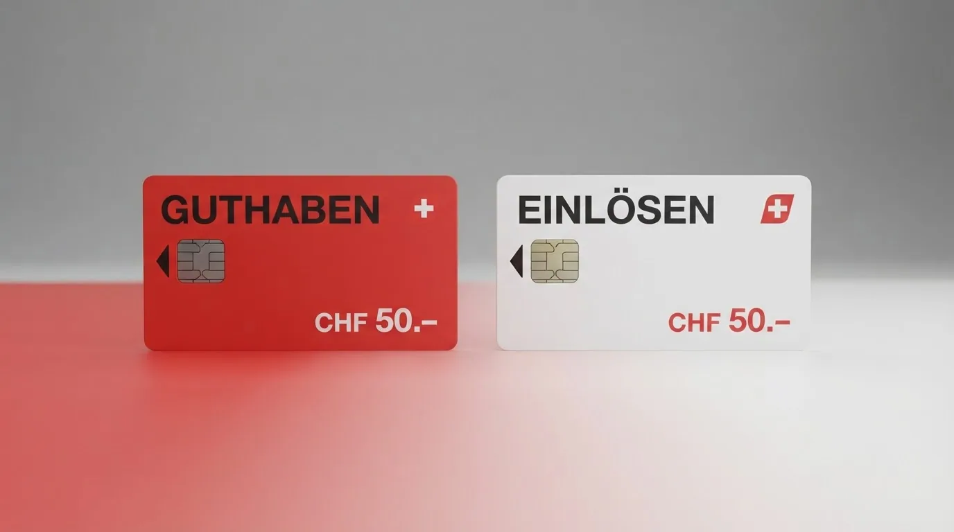 Logo von OKTO.CASH und OKTO.VOUCHER mit Schweizer Kreuz