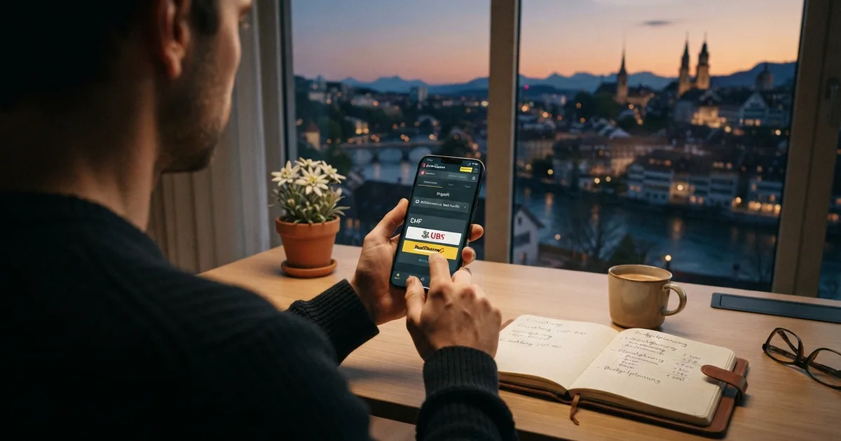 Schweizer Online Casino auf einem Bildschirm mit Bankeinzug als ausgewählter Zahlungsmethode