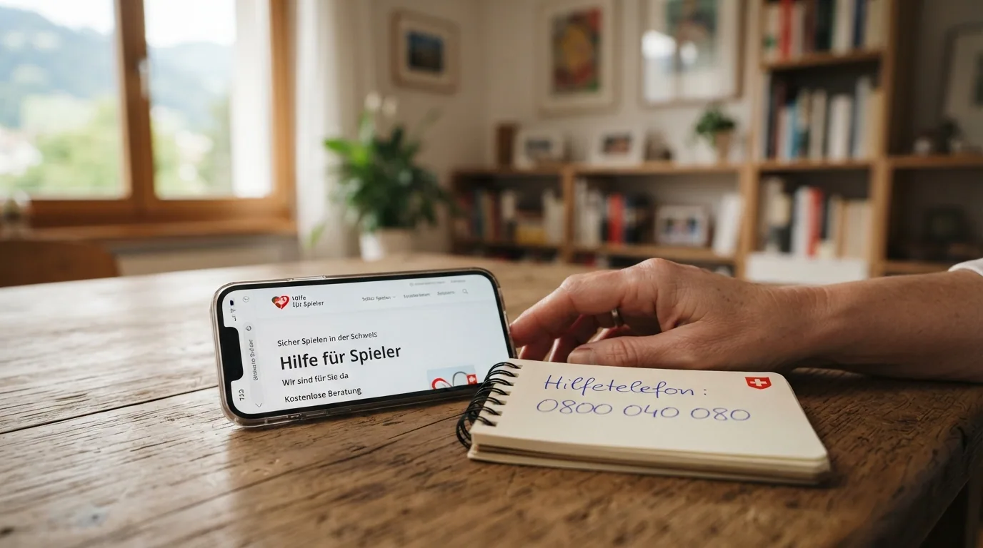 Telefon-Hotline-Symbol mit der Nummer 0800 040 080 und einem Schweizer Kreuz